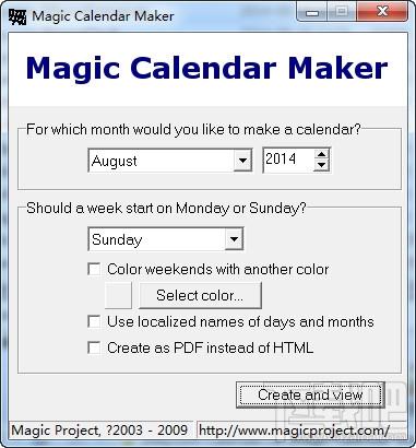 Magic Calendar Maker,Magic Calendar Maker下载,电子日历生成软件