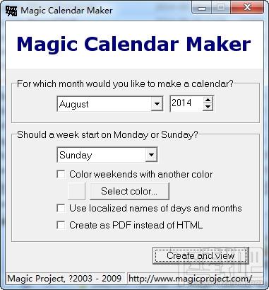 Magic Calendar Maker,Magic Calendar Maker下载,电子日历生成软件