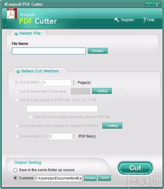 4Easysoft PDF Cutter下载,PDF分割软件,PDF分割