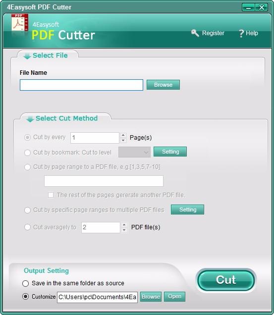 4Easysoft PDF Cutter下载,PDF分割软件,PDF分割