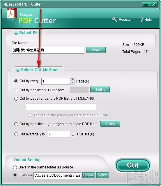 4Easysoft PDF Cutter下载,PDF分割软件,PDF分割